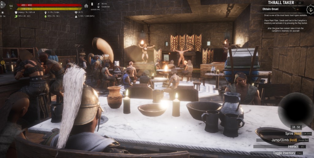 Tavern scene on Shadows of Atlantis, Conan Exiles